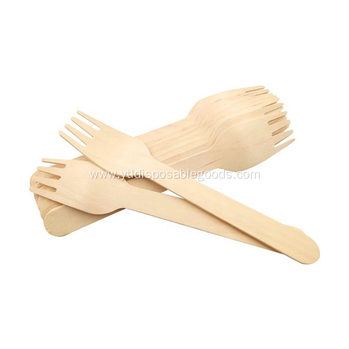 Birch wooden disposable cutlery fork